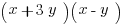 (x+3y)(x-y)